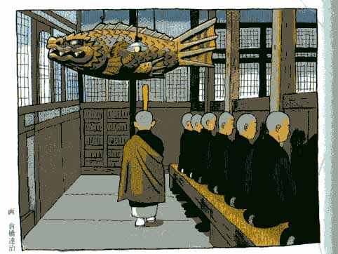 夜、坐禅の20分ほどの体験をさせて貰った